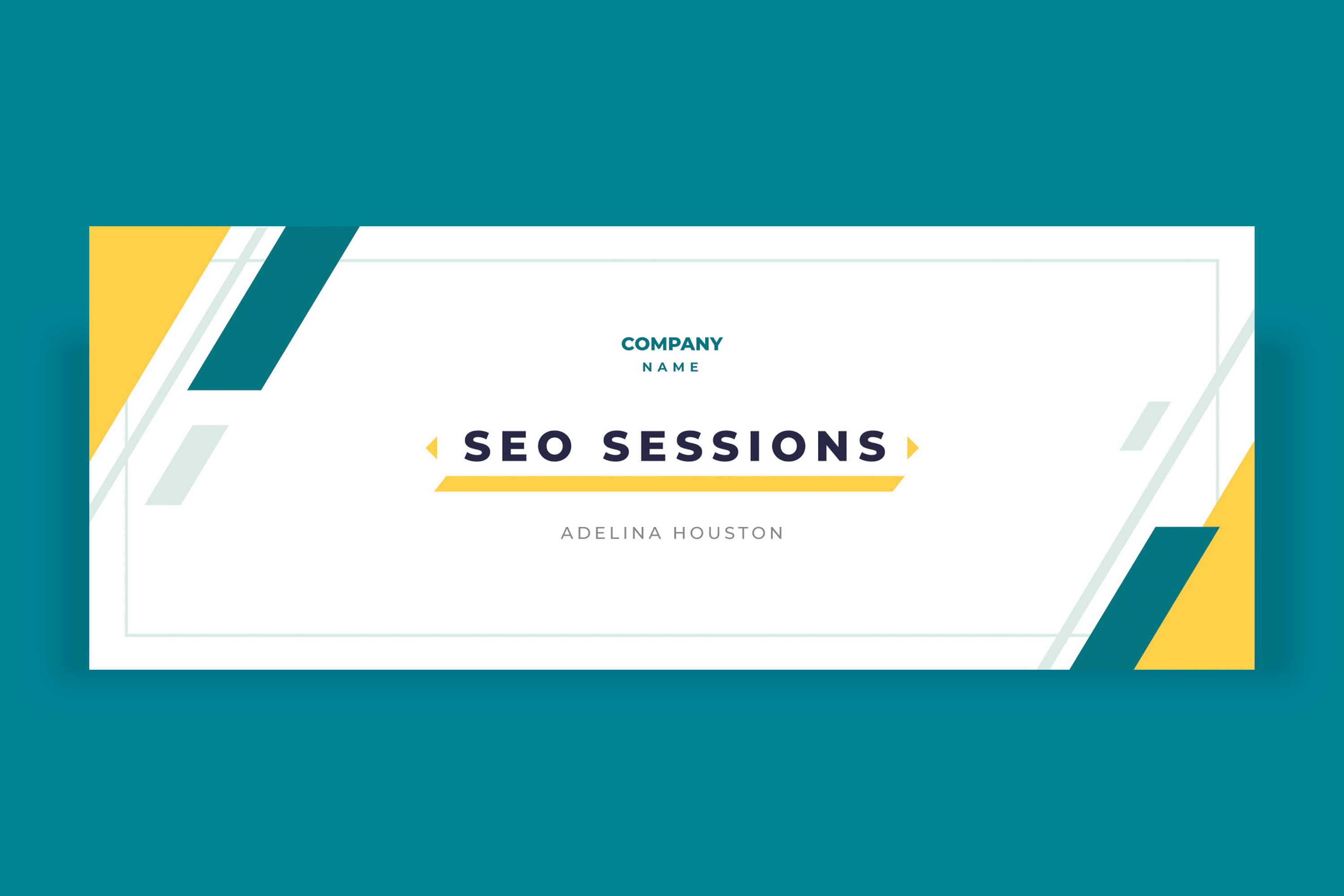 Simple geometric seo sessions profile cover